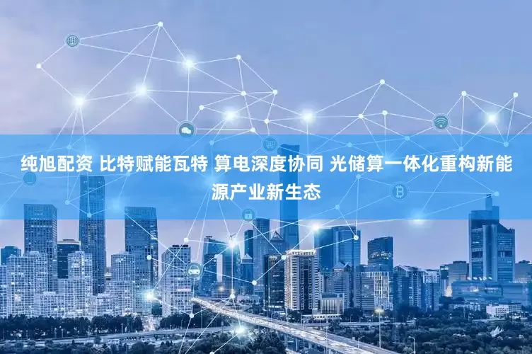 纯旭配资 比特赋能瓦特 算电深度协同 光储算一体化重构新能源产业新生态
